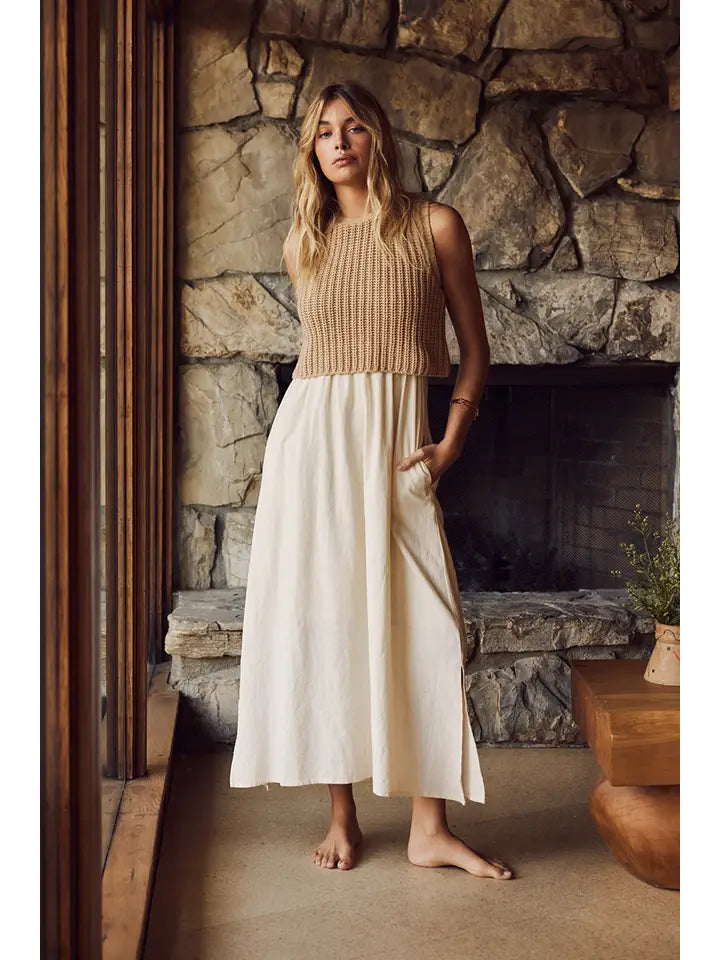 Sweater Twofer Midi Dress