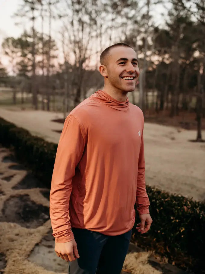 Bamboo Lightweight Hoodie - Salmon