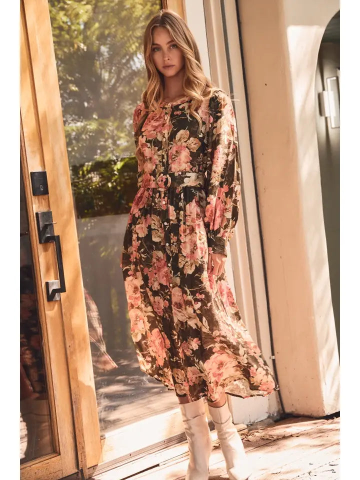 Floral Printed Maxi Dress