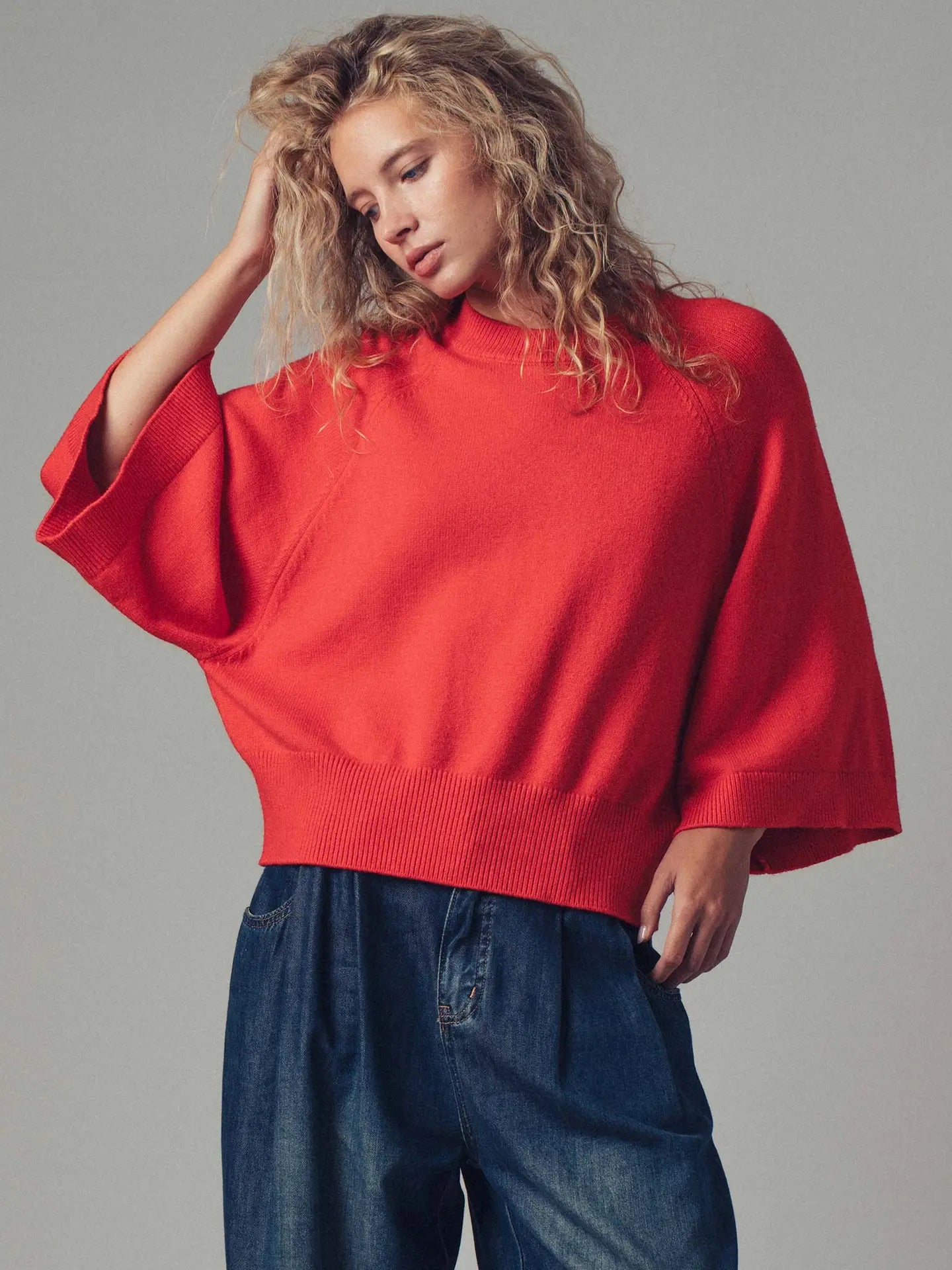 Batwing Sleeve Sweater Top