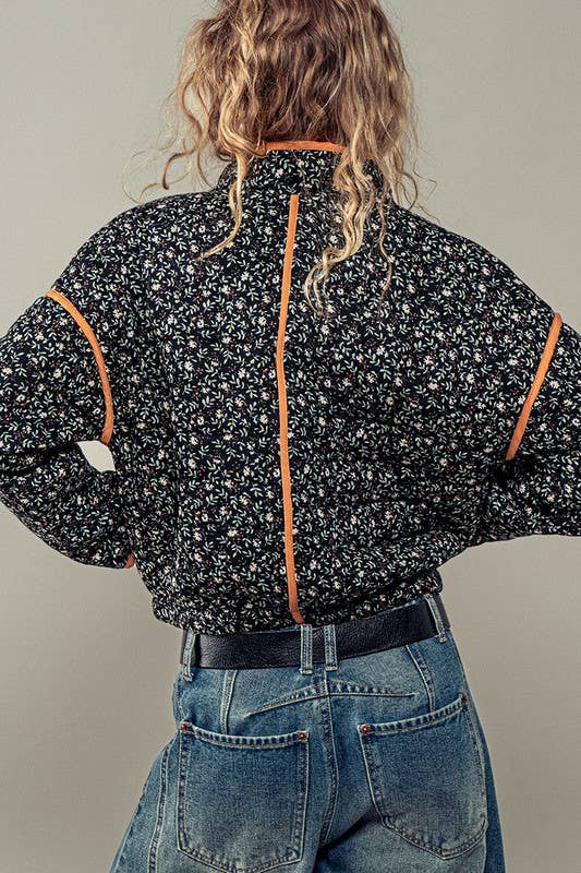 Flower Vase Puffer Jacket