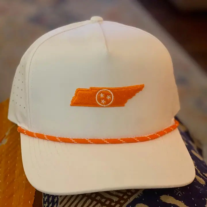 State of Tn Rope Hat with Embroidered Tri State