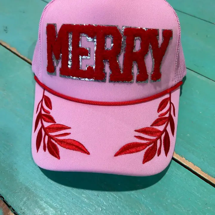 Chenille Merry Captain Hat | Christmas Trucker