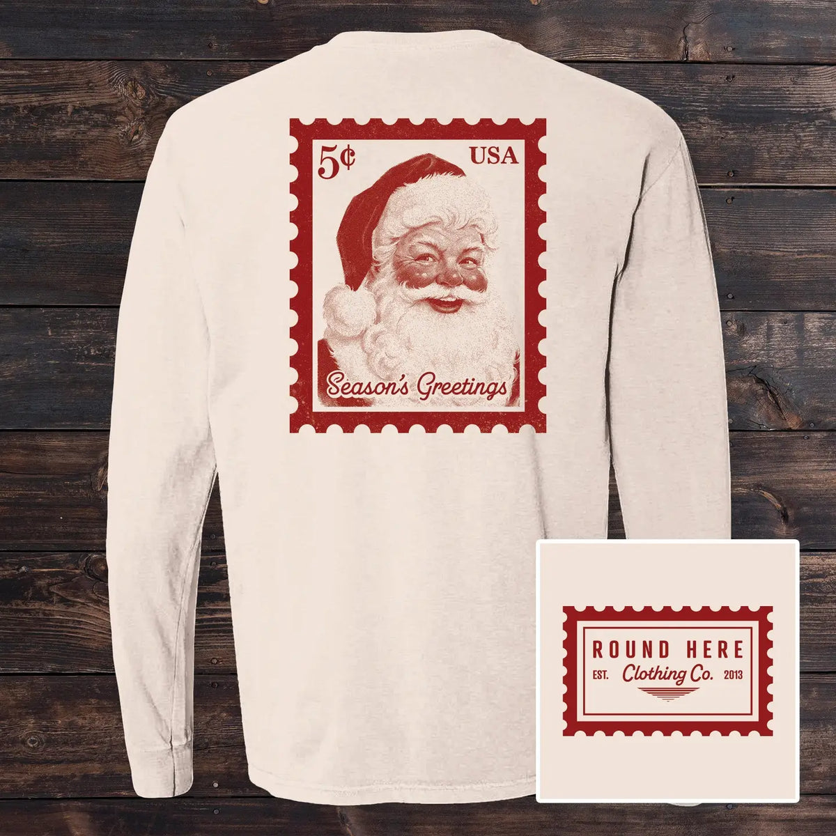 SANTA STAMP LS SHIRT