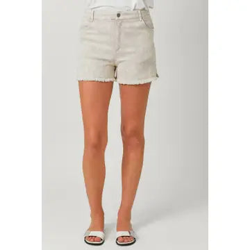 Washed Denim Shorts