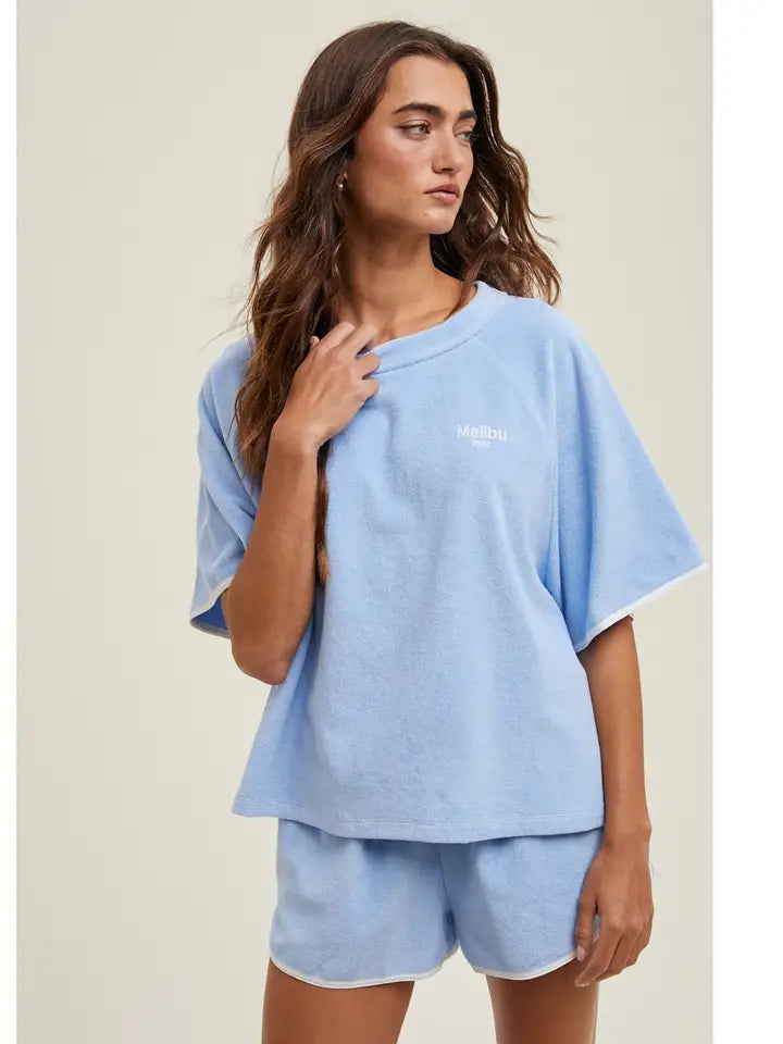 Towel Terry Top and Shorts Set