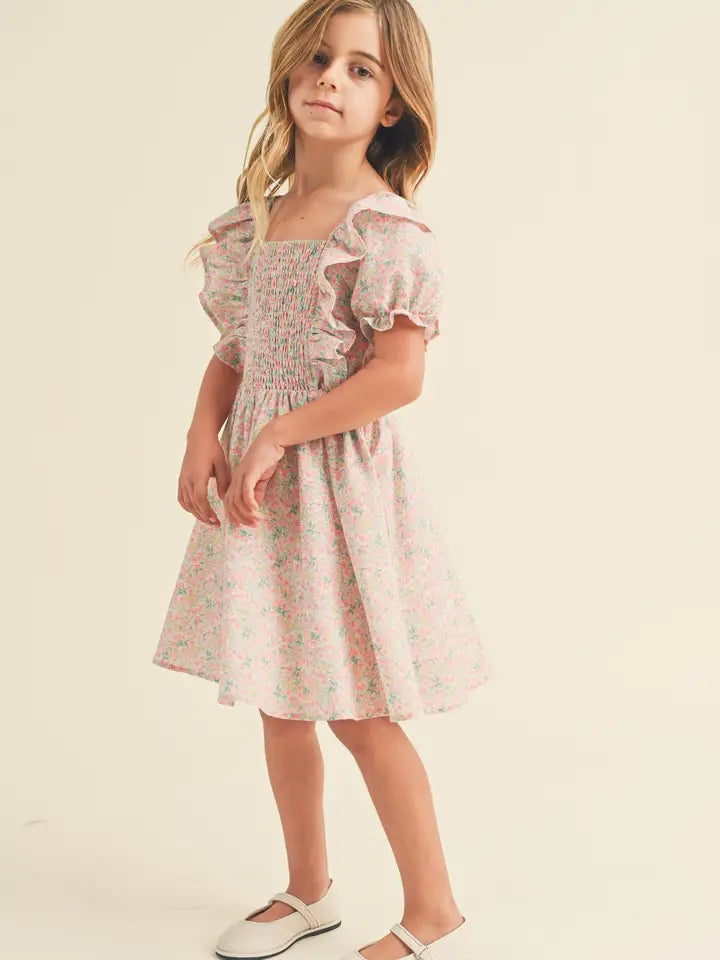 Tween Kids Girls Ruffle Fit and Flare Dress