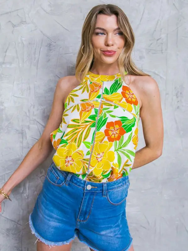 Printed Woven Top