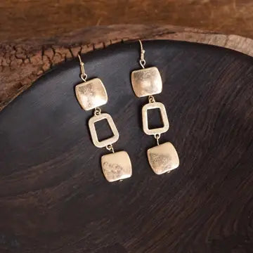 Boho Square Dangle Earrings