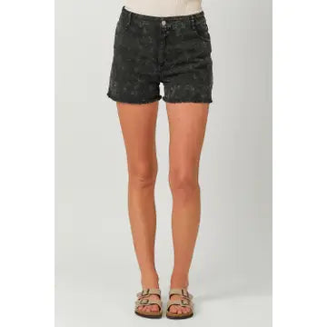 Washed Denim Shorts