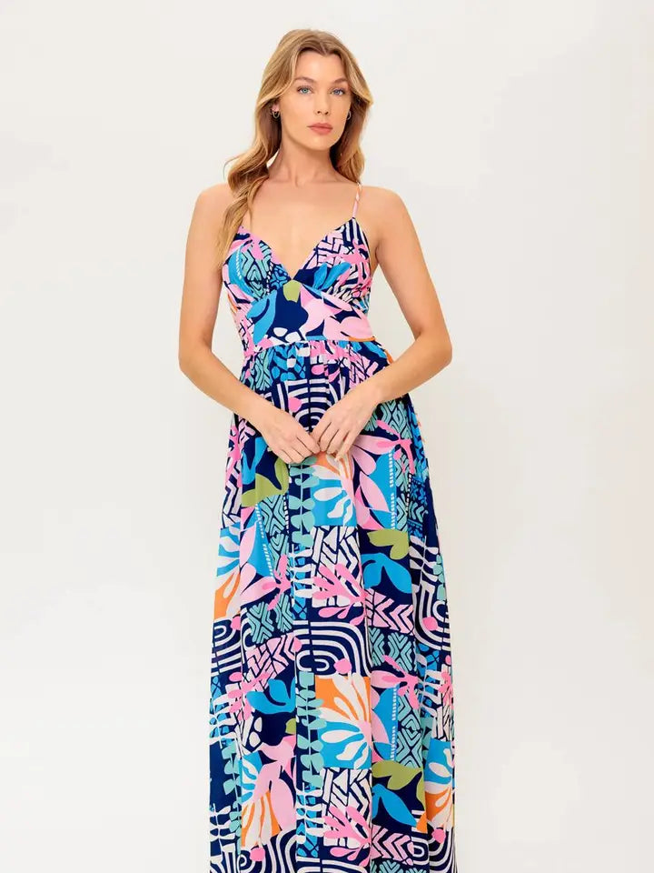 Printed Woven Maxi Dress