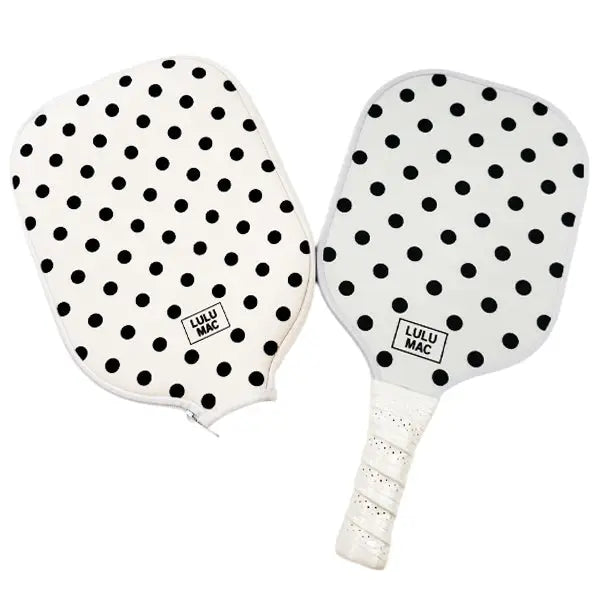 White/Black Dot Pickleball Paddle