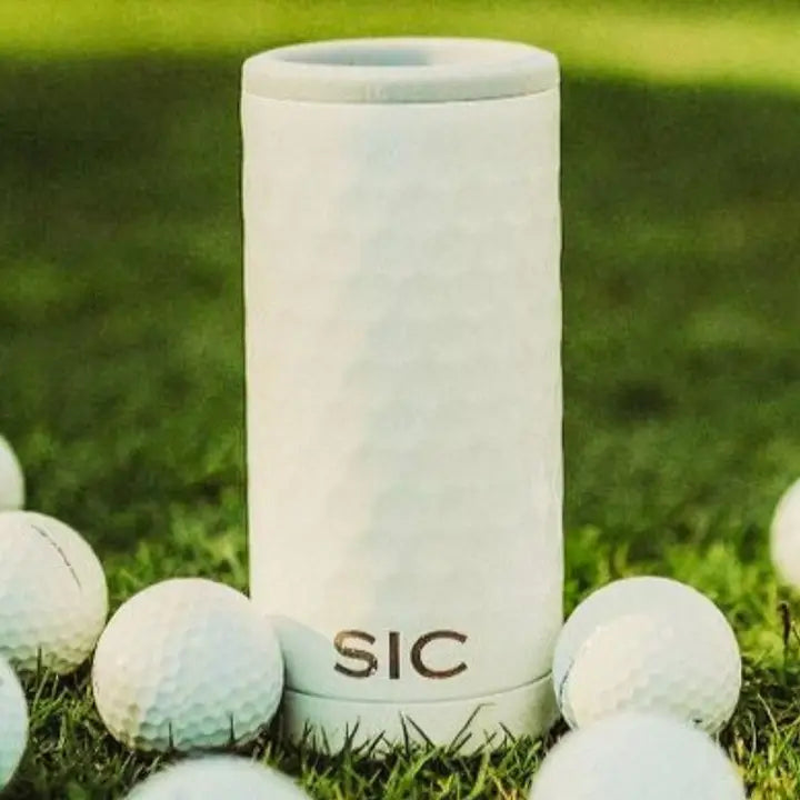 Sic Slim Can Cooler | Dimpled Golf