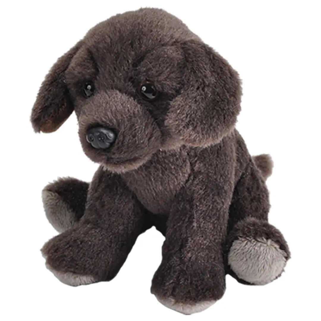 Pocketkins-Eco-Chocolate Labrador Dog Stuffed Animal 5"