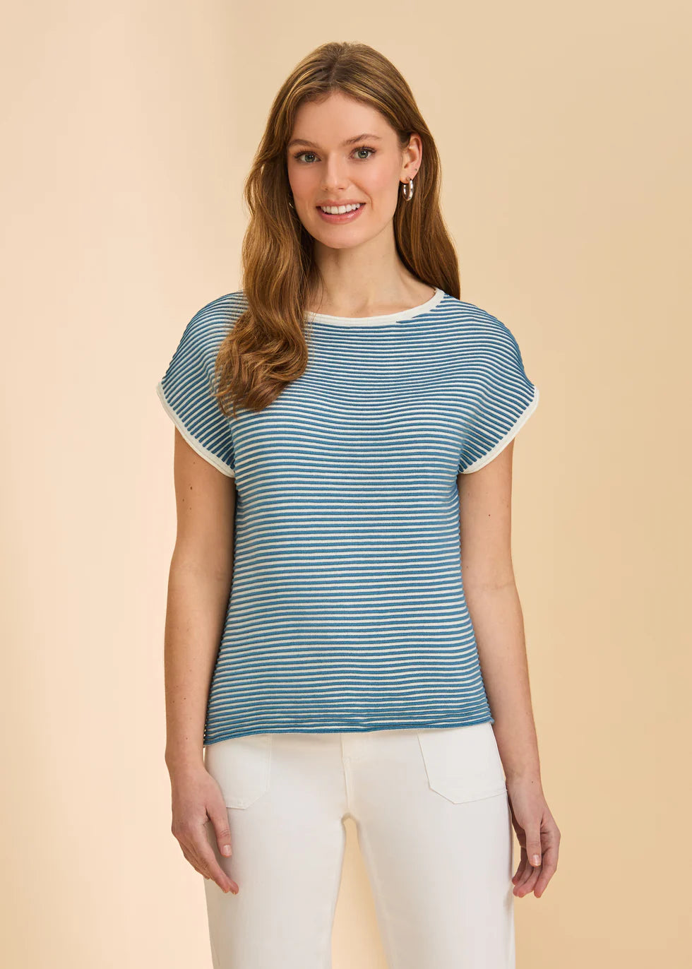 Boatneck Cap Sleeve Sweater