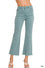 ACID WASHED HIGH WAIST FRAYED HEM BOOTCUT PANTS DMP-1847A (cropped)