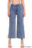 Zenana Acid washed high waist frayed hem straight pants DMP-1854Y (Extra Cropped)