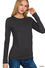 Brushed microfiber long sleeve tee