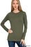 Brushed microfiber long sleeve tee