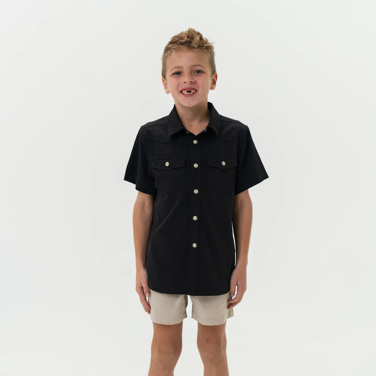 Youth - Performance Western Shirt - Black