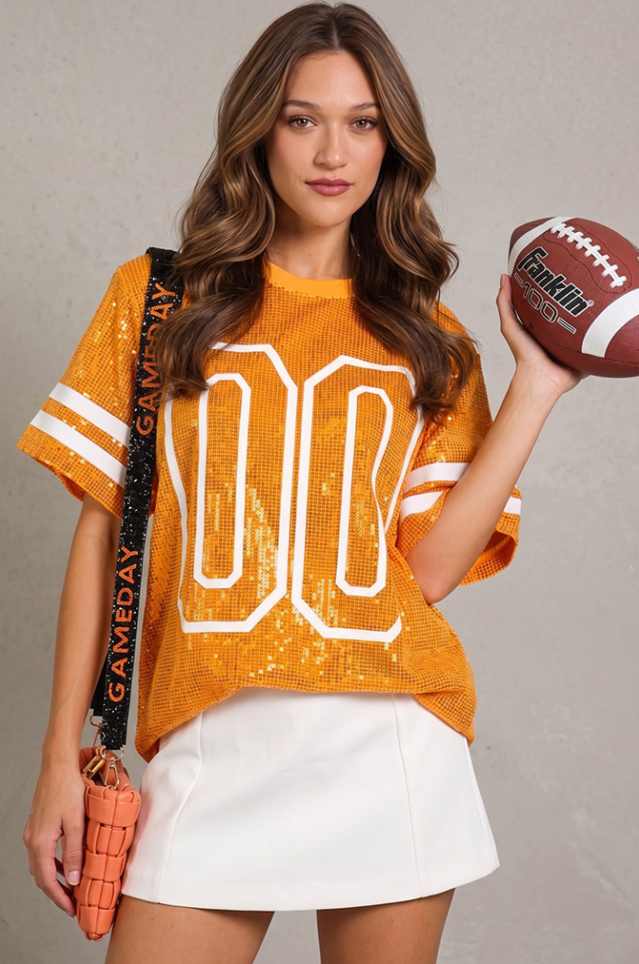 Sequin Game Day Varsity Oversized Dress