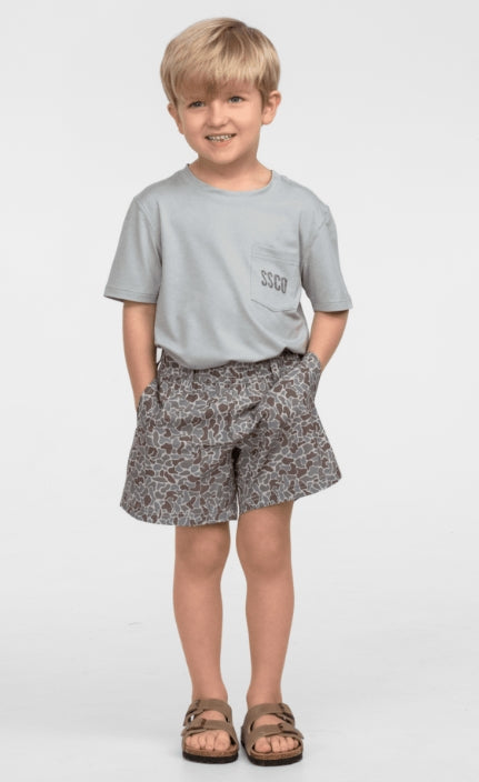 Boys Camo Badge Performance Tee SS