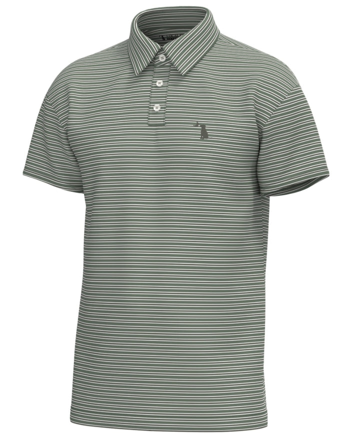 Surfside Polo - OLIVE STRIPES - LOCAL BOY