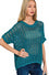 Fish net short sleeve crochet sweater