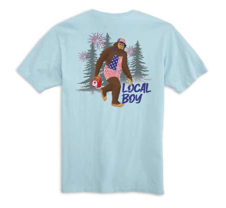 Local Boy Patriotic Squatch SS Tee