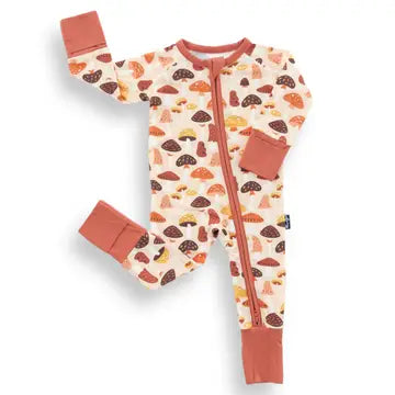 Zip Romper - Mushrooms