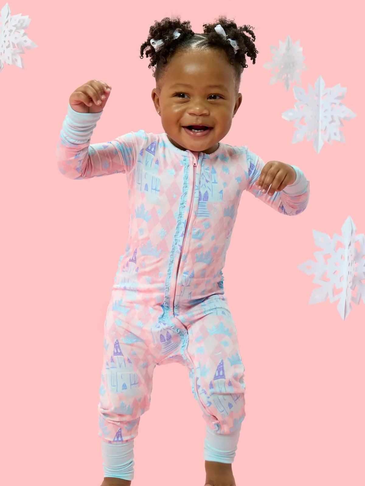 SoftSnooze™ Baby Girls Bamboo Viscose Shimmer Winter Fairytale
