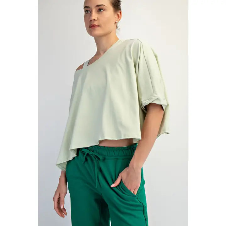 Cotton Lycra Oversized Boxy Tee