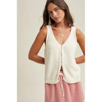 POINTELLE SWEATER TANK