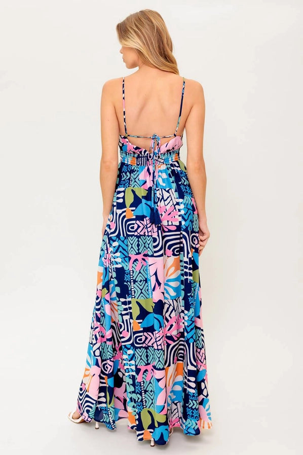 Printed Woven Maxi Dress