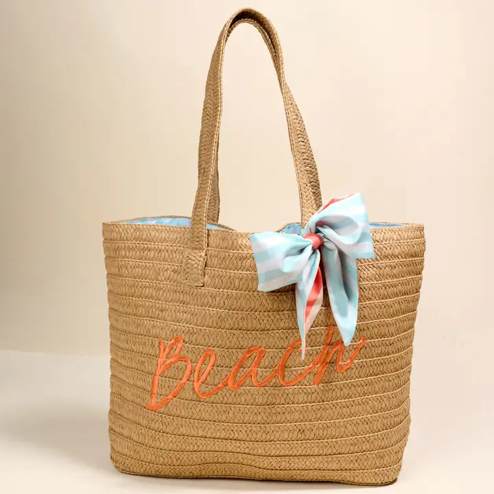 STRAW BEACH BAG