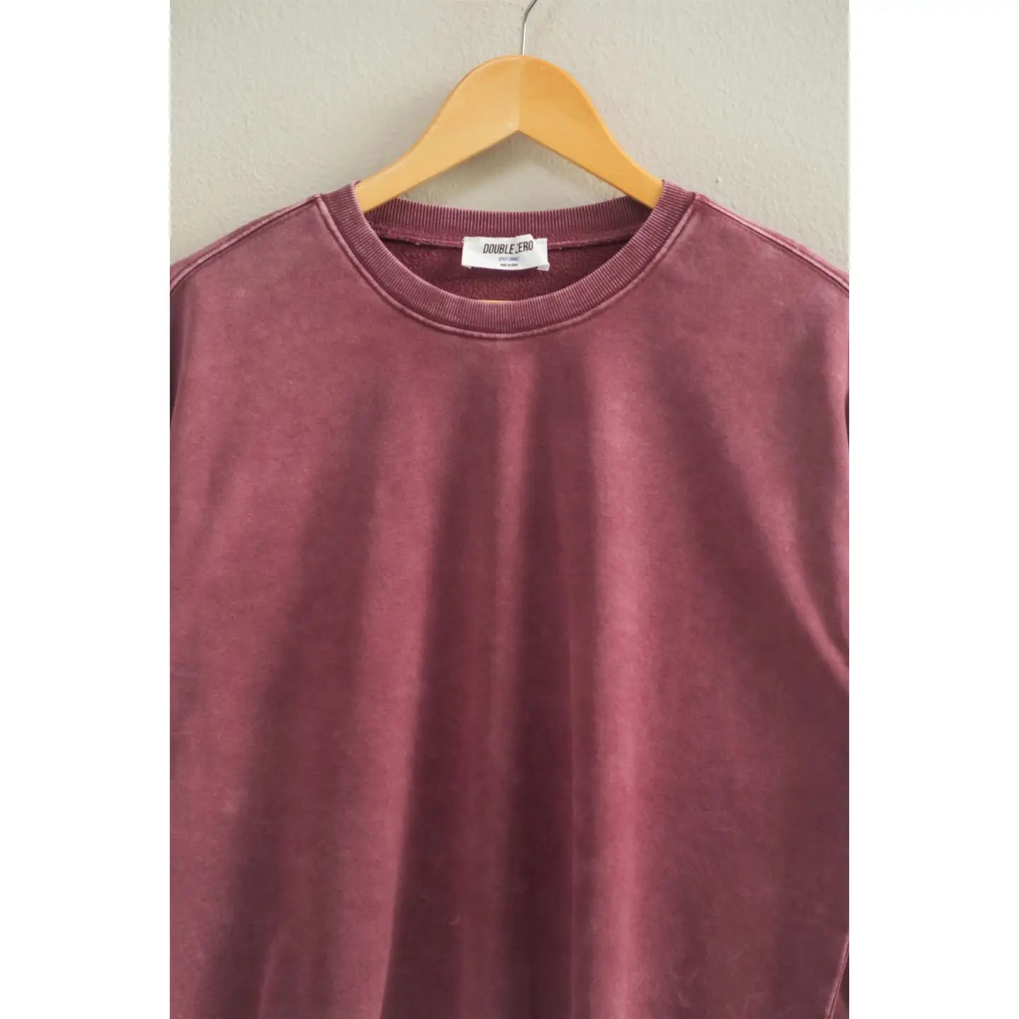 Cropped Crewneck Sweatshirt with Oversized Sleeves