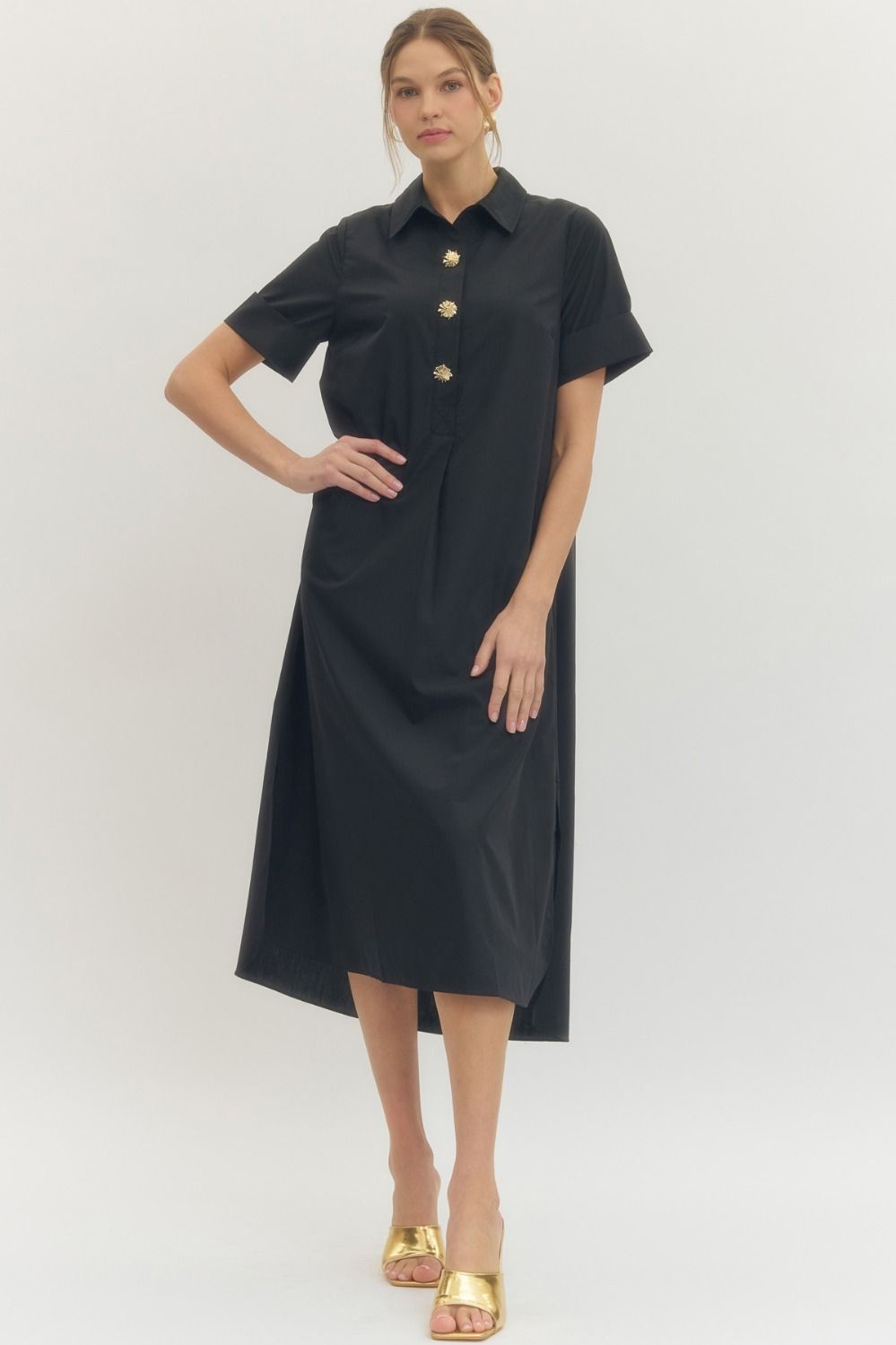 The Blair Button Dress