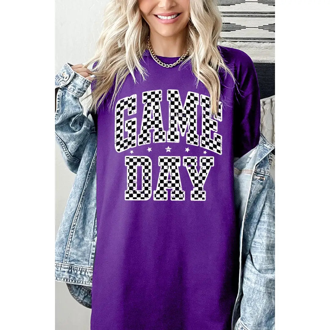 Checkered Game Day Graphic Heavyweight Tee
