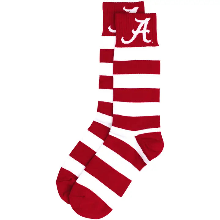 Alabama Crimson Tide Stripe Dress Socks