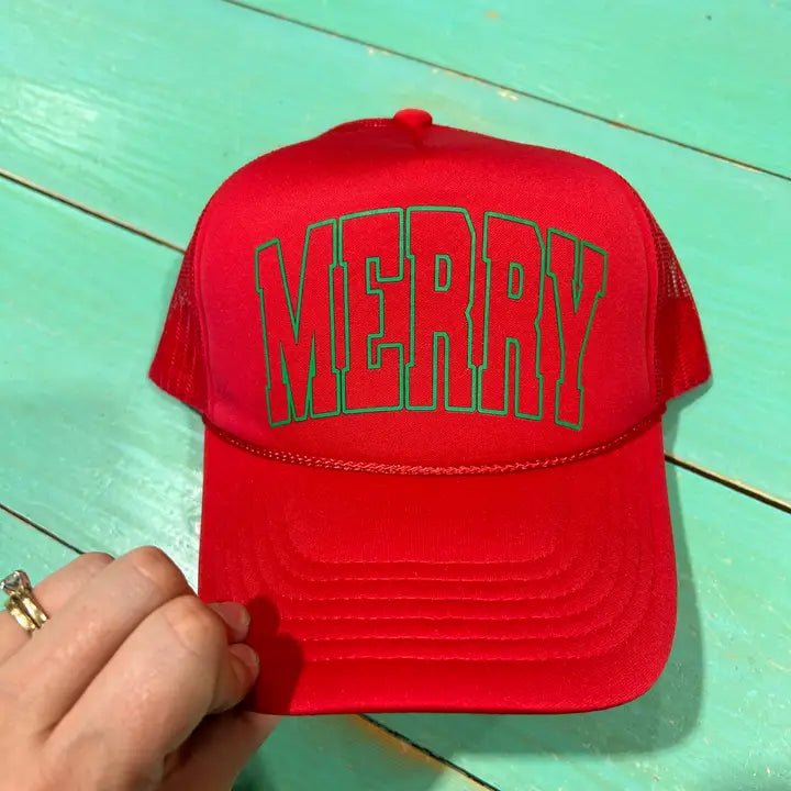 Merry Trucker Hat | Christmas Caps