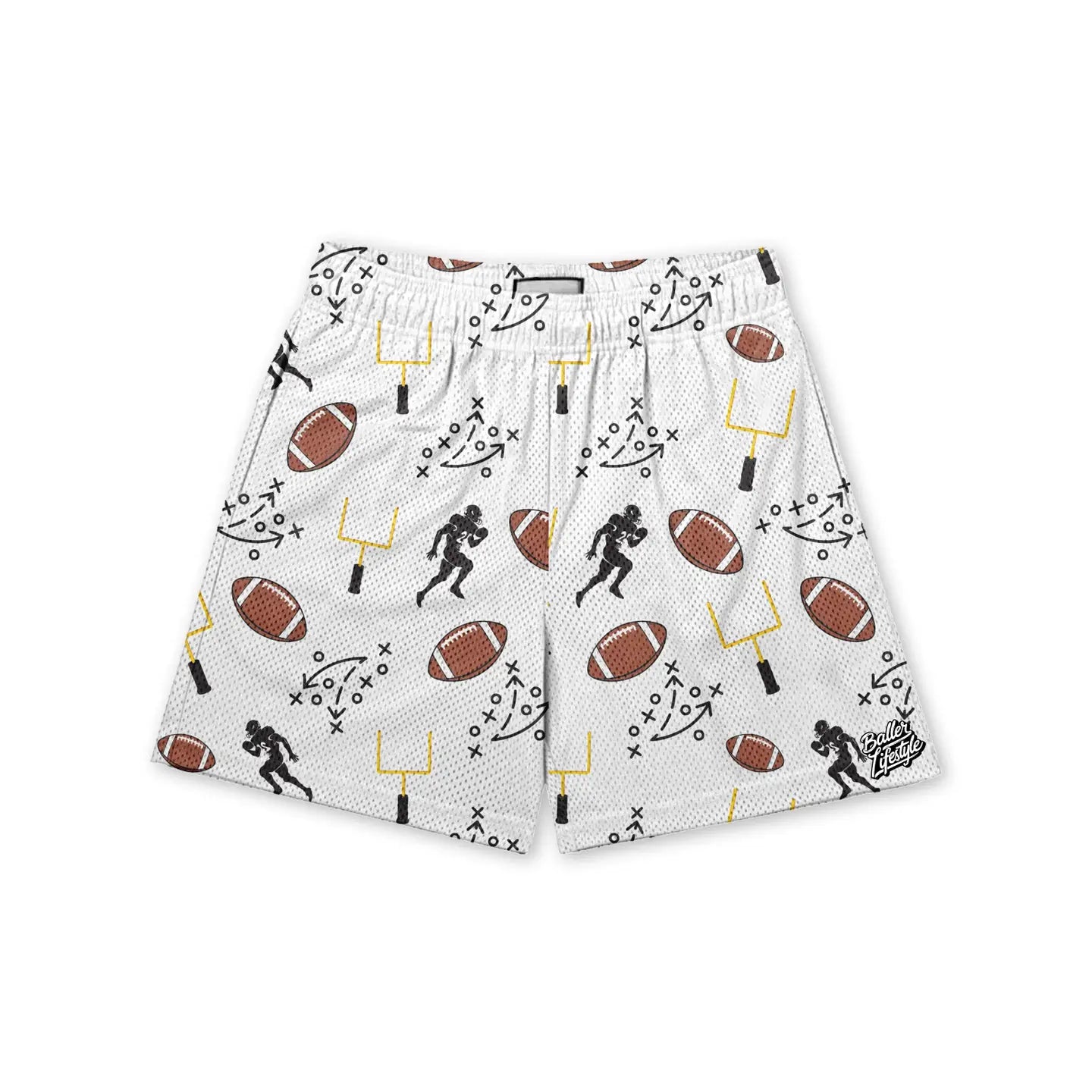 Football Player Shorts with White Background