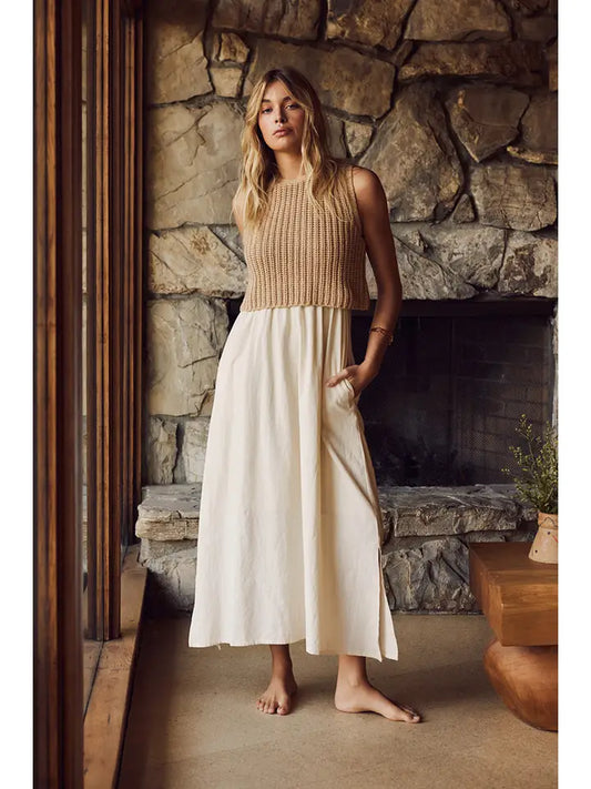 Sweater Twofer Midi Dress