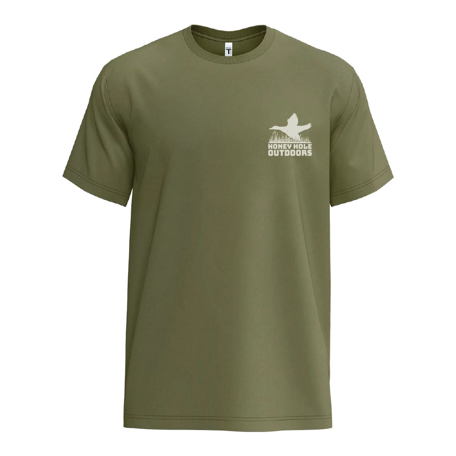 Honey Hole Short Sleeve - Bold Duck - Military Green