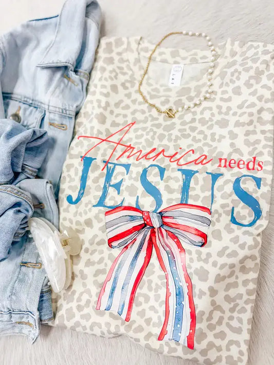 America Needs Jesus Tee