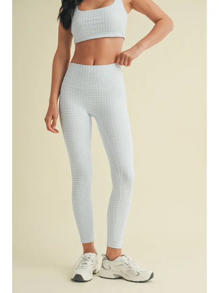 Gingham Print Aligned Performance High-Rise Leggings