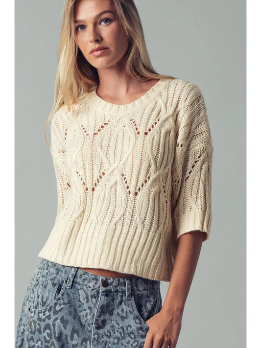Bohemian Knit Crochet Sweater