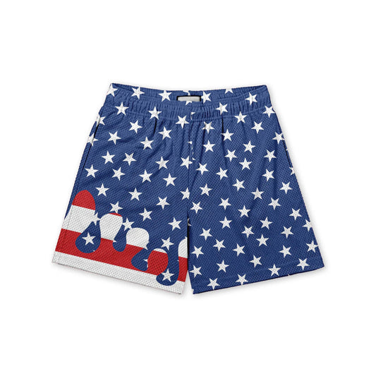 Stars and Stripes Baseball Shorts BALLER LIFESTYLE