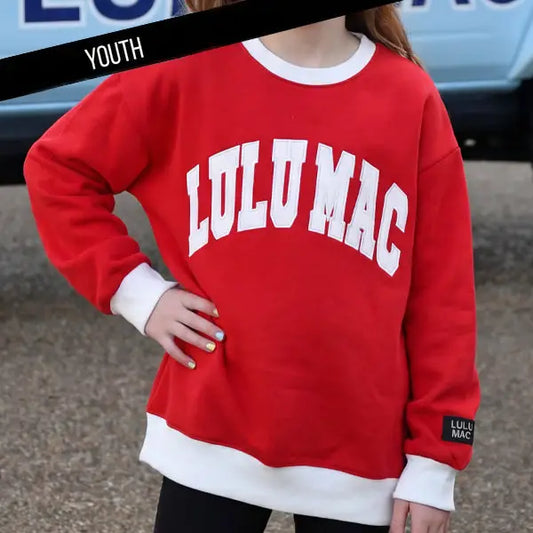 LULU MAC YOUTH SWEATSHIRT RED/WHITE