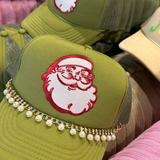 Santa Face Trucker Hat | Christmas Caps