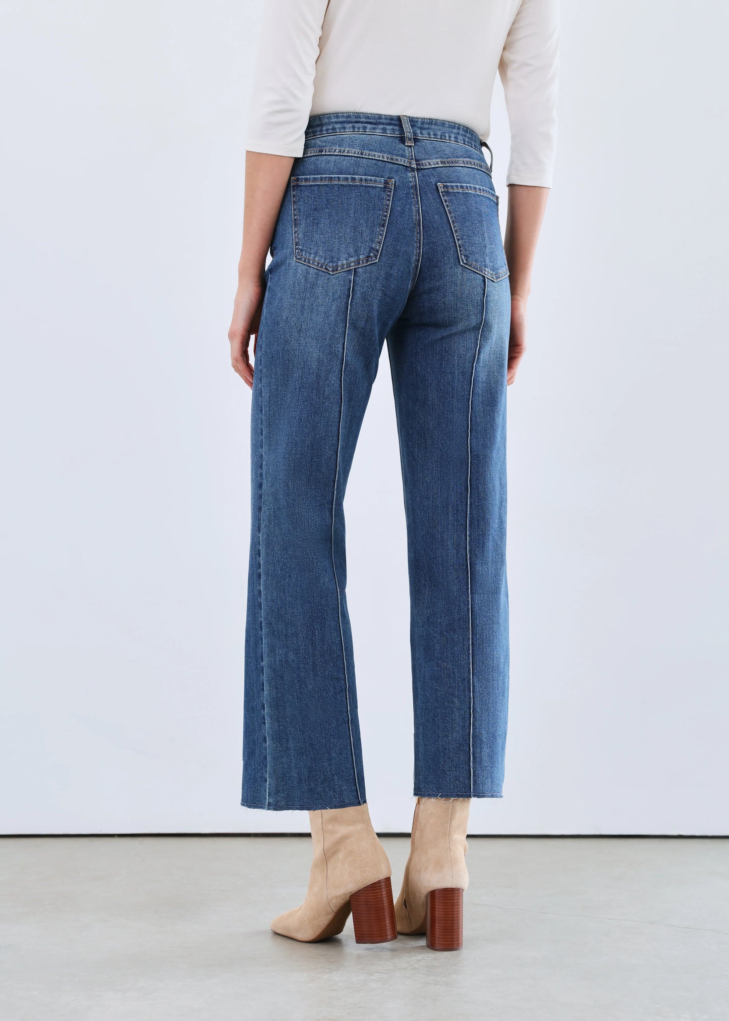 Olivia Wide Ankle Denim, Vintage Wash